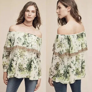 Anthropologie Varun Bahl Darcie Off-The-Shoulder Top Size Medium NWOT $178